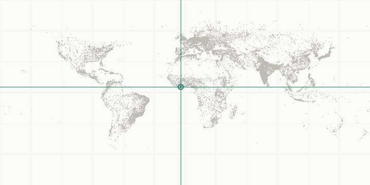 World map highlighting the position of Abobo