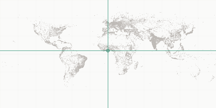 World map highlighting the position of Accra