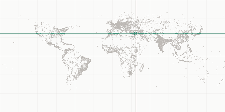 World map highlighting the position of Aleppo