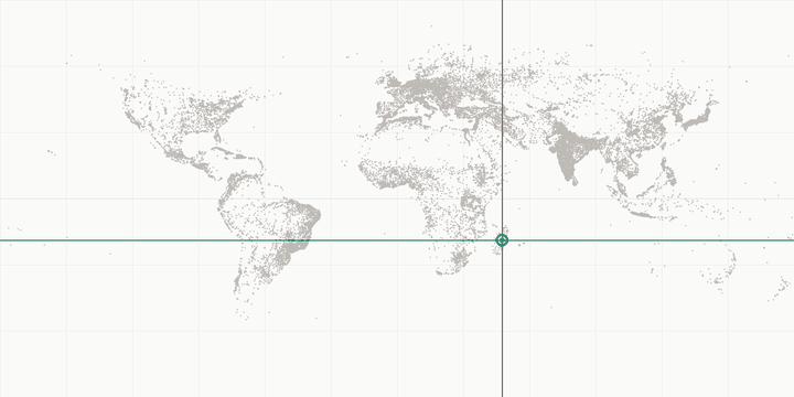 World map highlighting the position of Antananarivo