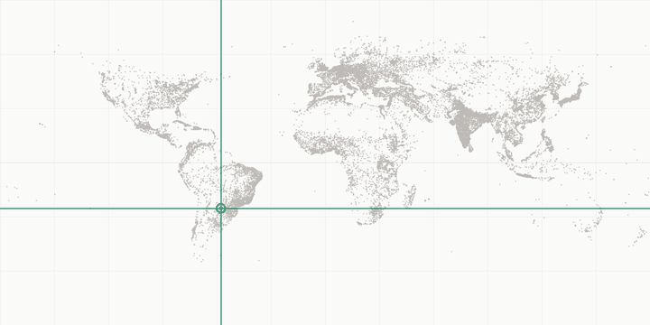 World map highlighting the position of Asunción