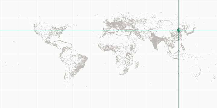 World map highlighting the position of Beijing