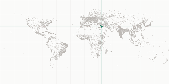 World map highlighting the position of Beirut