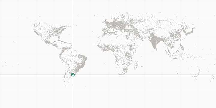 World map highlighting the position of Buenos Aires