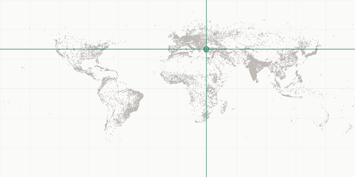 World map highlighting the position of Bursa