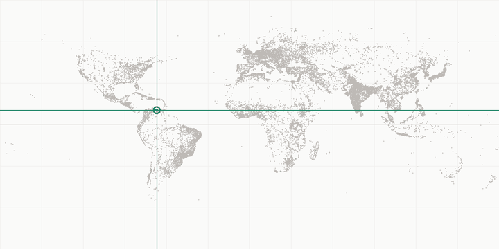 World map highlighting the position of Caracas