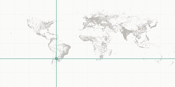 World map highlighting the position of Córdoba