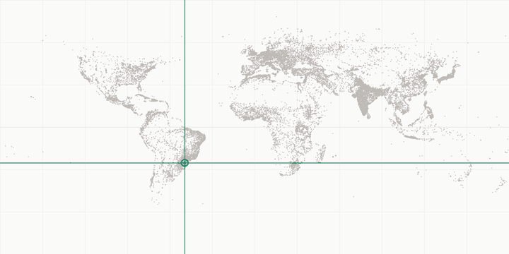 World map highlighting the position of Curitiba