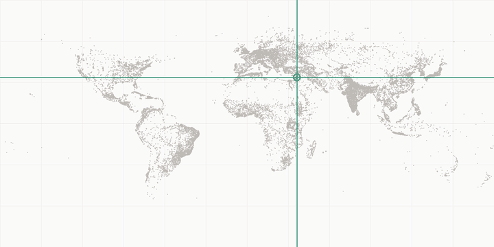 World map highlighting the position of Damascus
