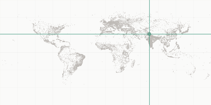 World map highlighting the position of Golden Temple