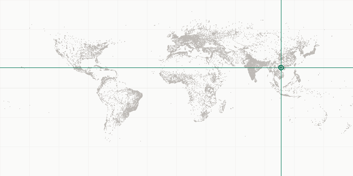 World map highlighting the position of Haiphong