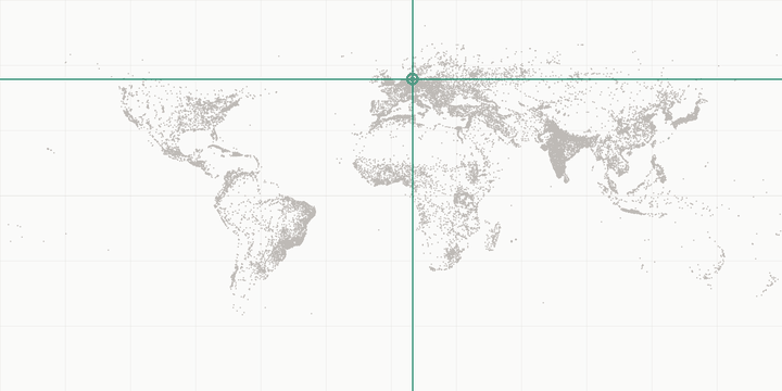 World map highlighting the position of Hamburg