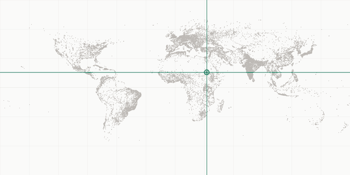 World map highlighting the position of Khartoum
