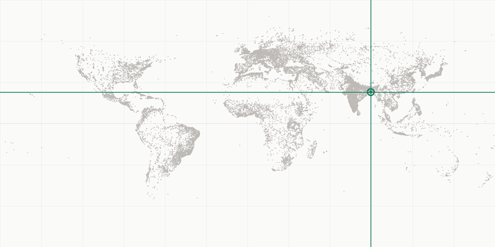 World map highlighting the position of Khulna