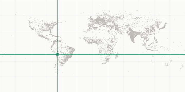 World map highlighting the position of La Paz