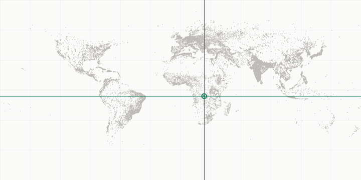 World map highlighting the position of Mbuji-Mayi