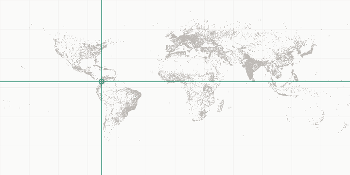 World map highlighting the position of Medellín