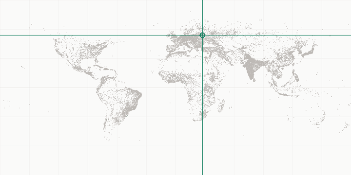World map highlighting the position of Minsk