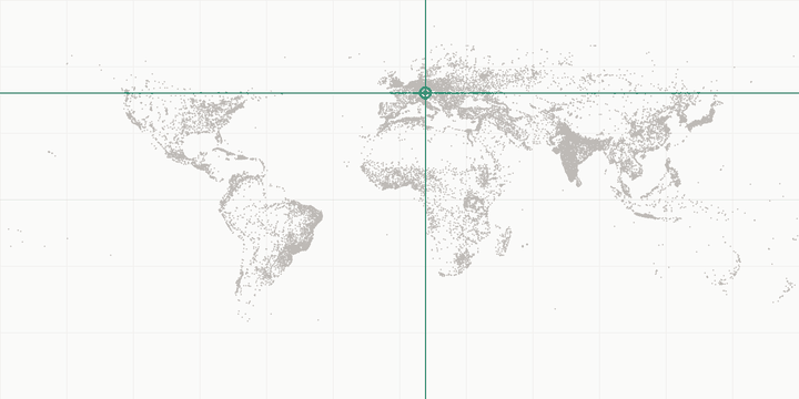 World map highlighting the position of Munich
