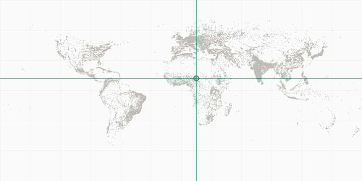 World map highlighting the position of N'Djamena