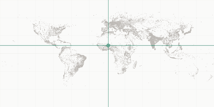 World map highlighting the position of Niamey