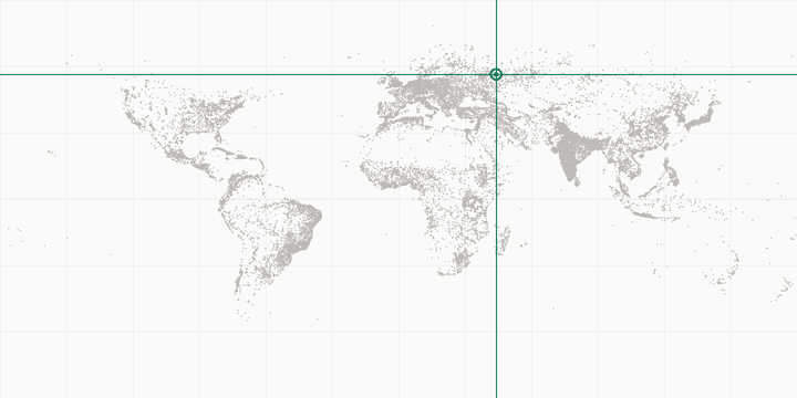 World map highlighting the position of Nizhniy Novgorod