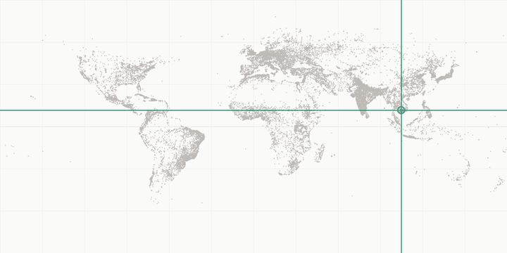 World map highlighting the position of Phnom Penh