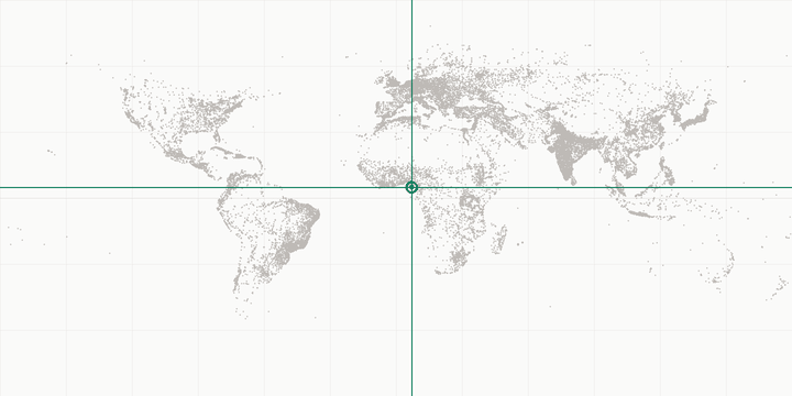 World map highlighting the position of Port Harcourt