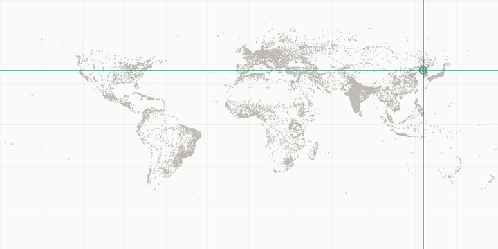 World map highlighting the position of Pyongyang