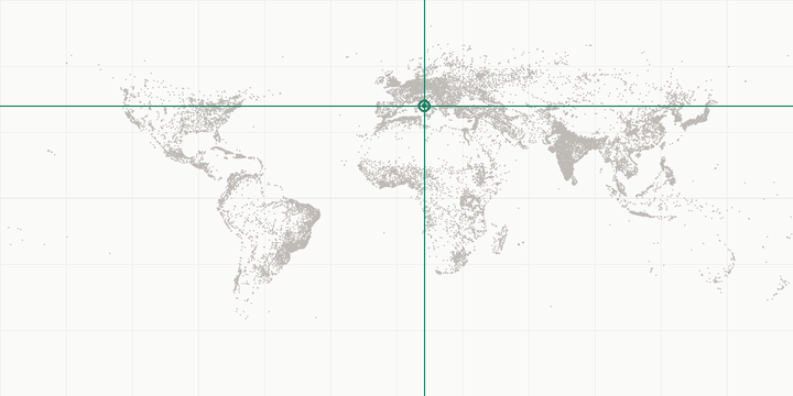 World map highlighting the position of Rome