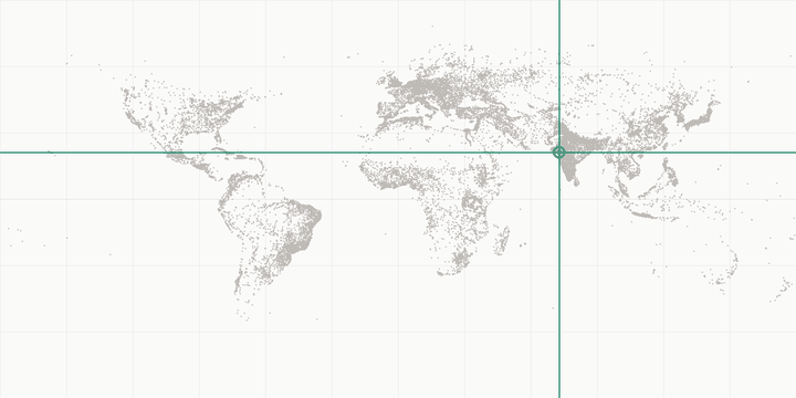 World map highlighting the position of Surat