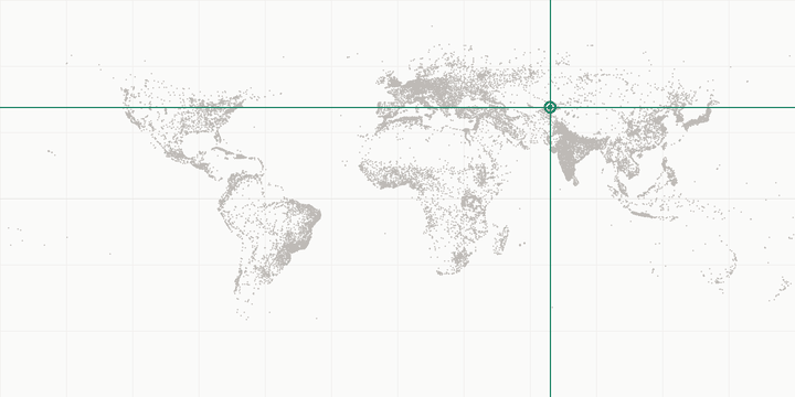 World map highlighting the position of Tashkent